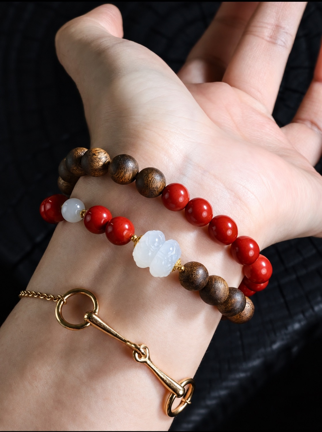 On the wrist, through the day.